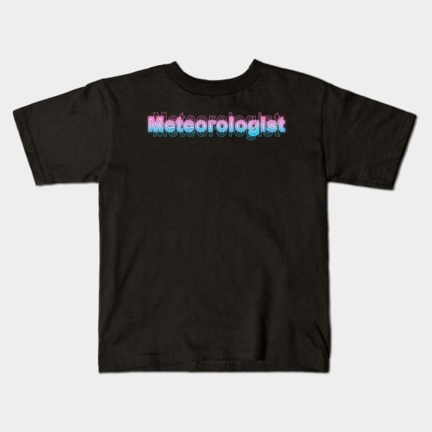 Meteorologist Kids T-Shirt by Sanzida Design